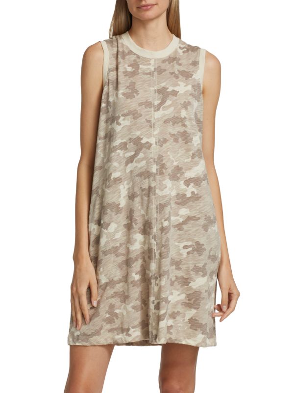 ATM Anthony Thomas Melillo Camouflage Sleeveless Dress